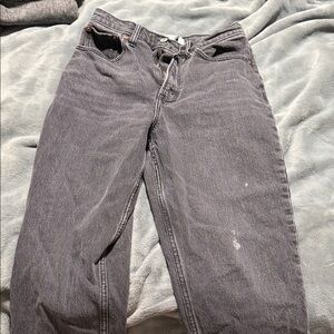 Abercrombie & Fitch Women's Straight Leg Jeans — Washed Black